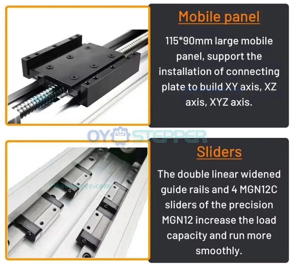 QMF90 Fully Sealed Manual Ballscrew Slide Translation Stage 22-154lb CNC Linear Guide Module QMF90 Fully Sealed Manual Ballscrew Slide Translation Stage 22-154lb CNC Linear Guide Module