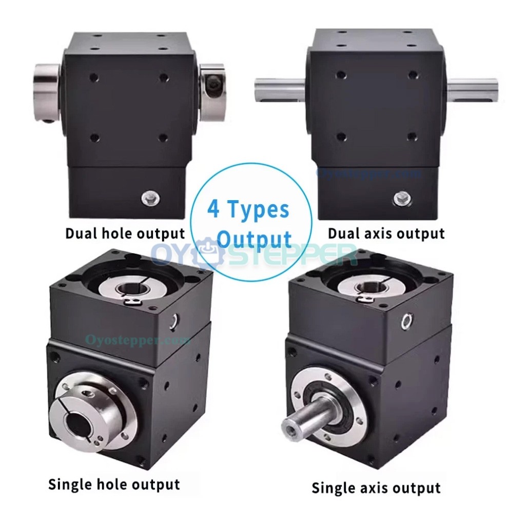 Right Angle Bevel Gearbox Gear Speed Reducer Commutator for NEMA 34 Stepper/ 80mmServo Motor