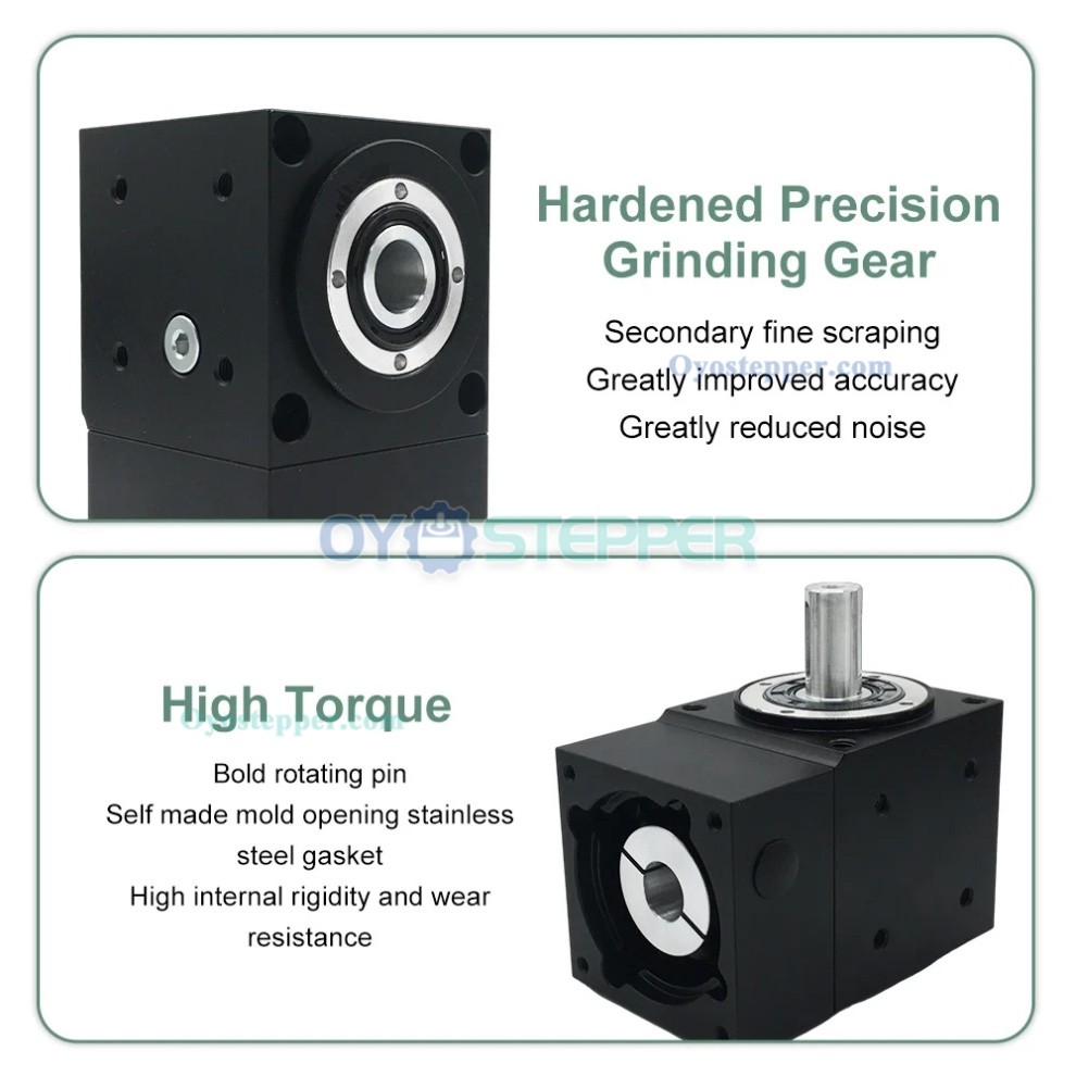 Right Angle Bevel Gearbox Gear Speed Reducer Commutator for NEMA 34 Stepper/ 80mmServo Motor Right Angle Bevel Gearbox Gear Speed Reducer Commutator for NEMA 34 Stepper/ 80mmServo Motor