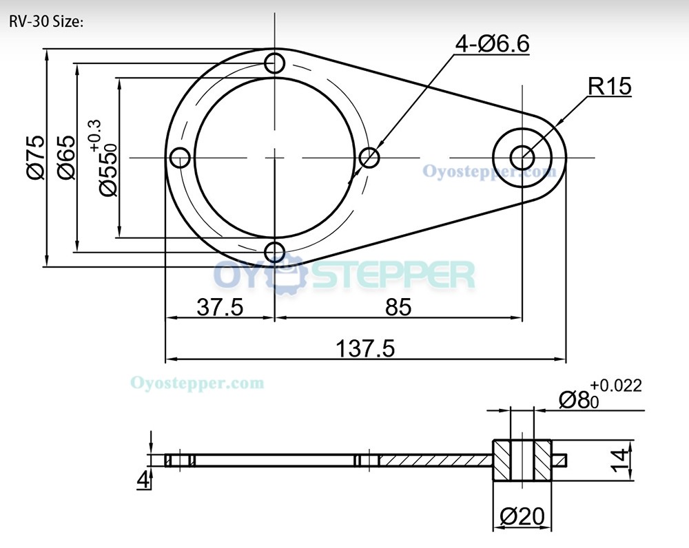 Worm Gearbox Torque Arm Mounting Bracket for NMRV030 / NMRV040 / NMRV050 Series Worm Gearbox Torque Arm Mounting Bracket for NMRV030 / NMRV040 / NMRV050 Series