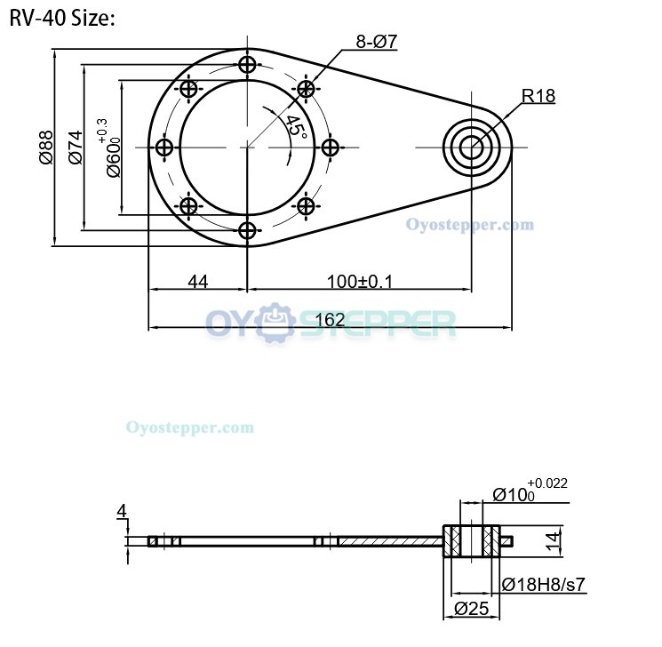 Worm Gearbox Torque Arm Mounting Bracket for NMRV030 / NMRV040 / NMRV050 Series Worm Gearbox Torque Arm Mounting Bracket for NMRV030 / NMRV040 / NMRV050 Series