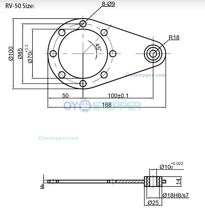 Worm Gearbox Torque Arm Mounting Bracket for NMRV030 / NMRV040 / NMRV050 Series Worm Gearbox Torque Arm Mounting Bracket for NMRV030 / NMRV040 / NMRV050 Series
