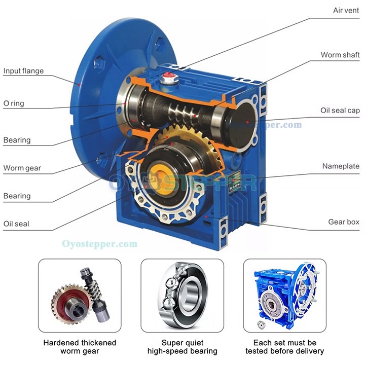 RV030 Round Worm Gearbox Speed Reducer Ratio 5:1 10:1 20:1 30:1 40:1 50:1 :60:1 80:1 Input 11mm B14/B5