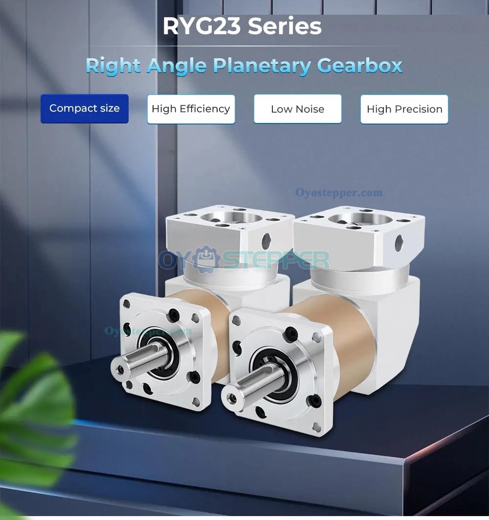 Right Angle Speed Reducer Gearbox 90 Degree 5:1/10:1/20:1/50:1 for Nema 23 Stepper Motor