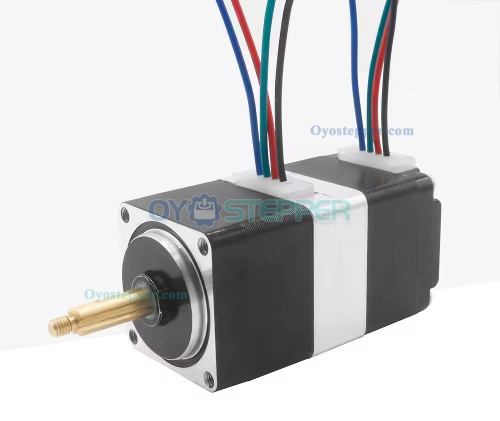 10Pcs S28D41114111-C27L NEMA 11 Coaxial Stacked Stepper Motor 1.8° 55mN ...