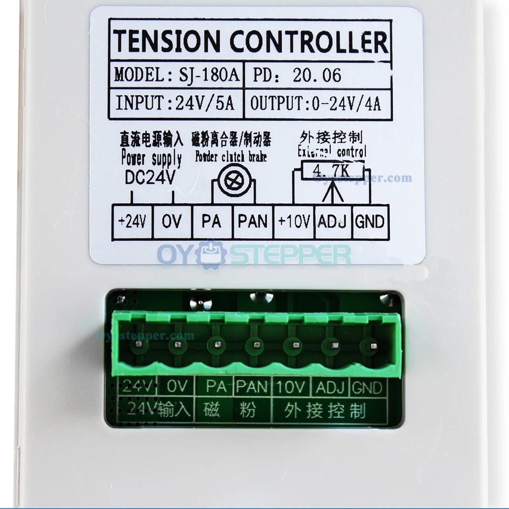 SJ-180A Manual Magnetic Powder Tension Controller 24V 0-4A Magnetic Particle Brake / Clutch SJ-180A Manual Magnetic Powder Tension Controller 24V 0-4A Magnetic Particle Brake / Clutch