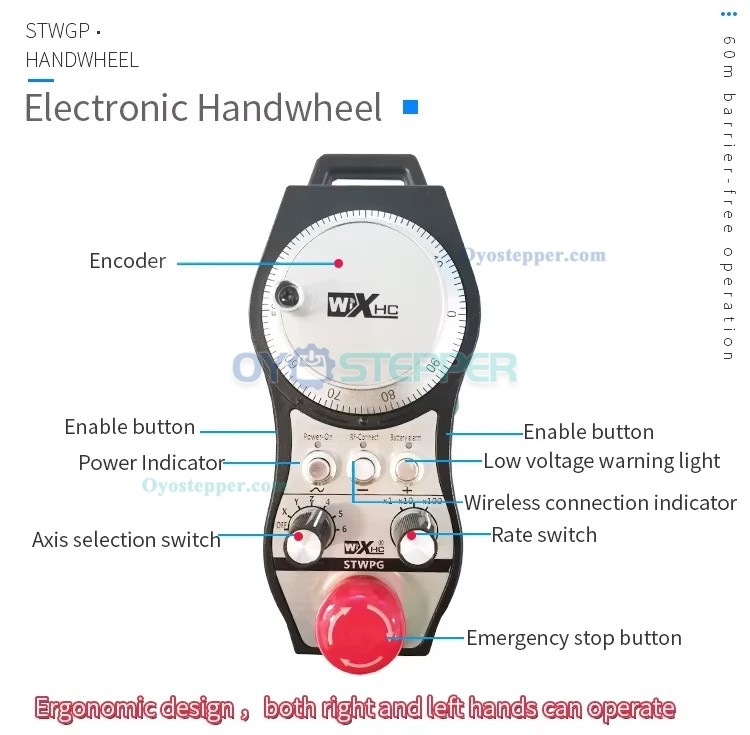 STWGP 6 Axis MPG Pendant Wireless CNC Handwheel Manual Pulse Generator+Receiver STWGP 6 Axis MPG Pendant Wireless CNC Handwheel Manual Pulse Generator+Receiver