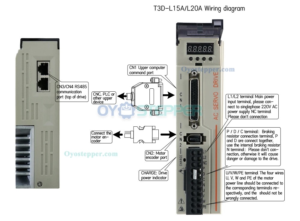 400W / 600W / 750W / 1000W AC Servo Motor & Driver Kit 110V / 220V 1.27Nm-3.8Nm For CNC Engraver