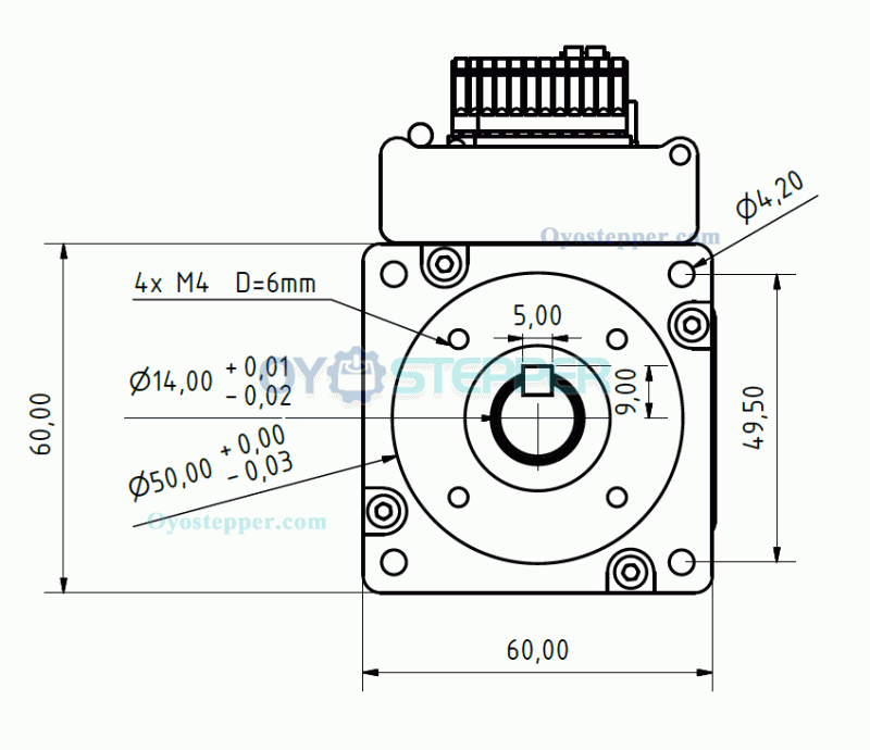 JMC Nem23 Integrated AC Servo Motor 400W 48V 1.27N.m(179.84 oz.in) 3000RPM 60 x 60mm