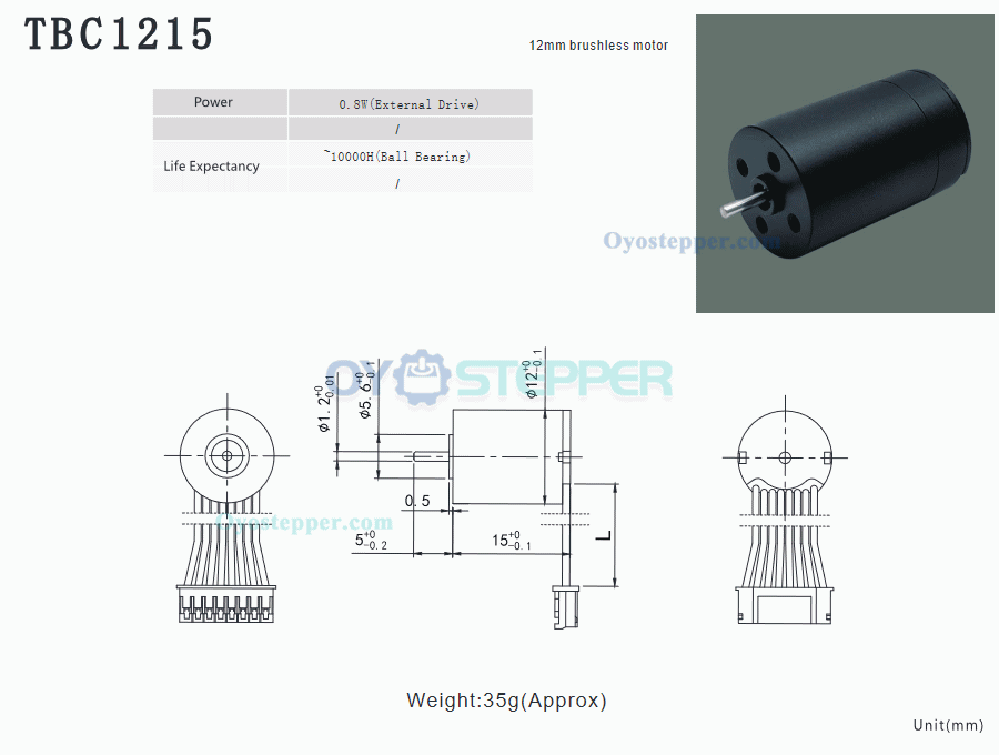 5V 7.4V DC Coreless Brushless Motor PM DC Motor High Speed 12*15mm 4g.cm