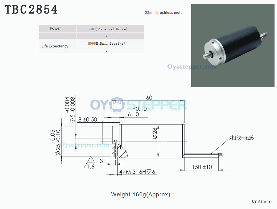 24V High Torque DC Coreless Brushless Motor with Planetary Gearbox 22mm Diameter