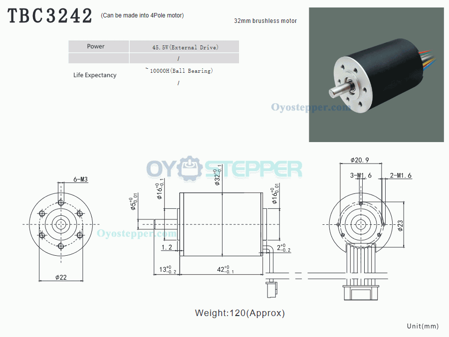 12V 24V DC Coreless Brushless Motor 12mm High Speed Coreless BLDC Motor