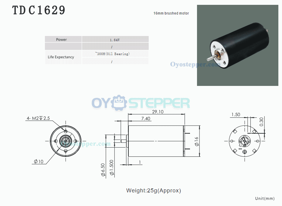 High Speed DC Coreless Brushed Motor Permanent Magnet PMDC Brushed Motor