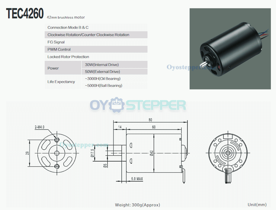 12V 24V High Torque Brushless DC Motor BLDC Motor Built-in Drive 500g.cm 5000RPM