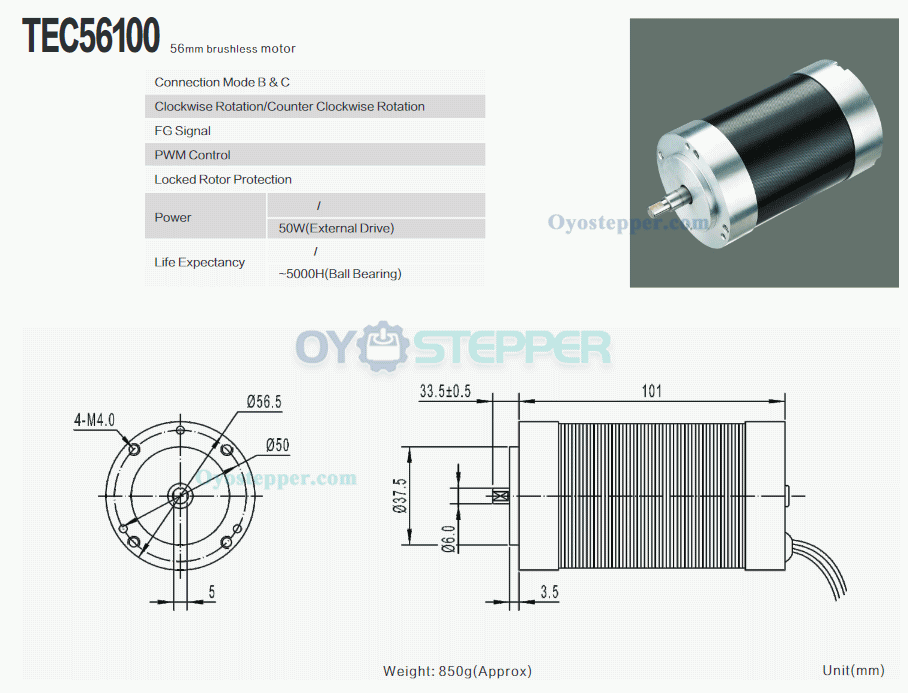 12V 24V Brushless DC Motors High Torque DC BLDC Motor 2kg.cm 800-8000RPM