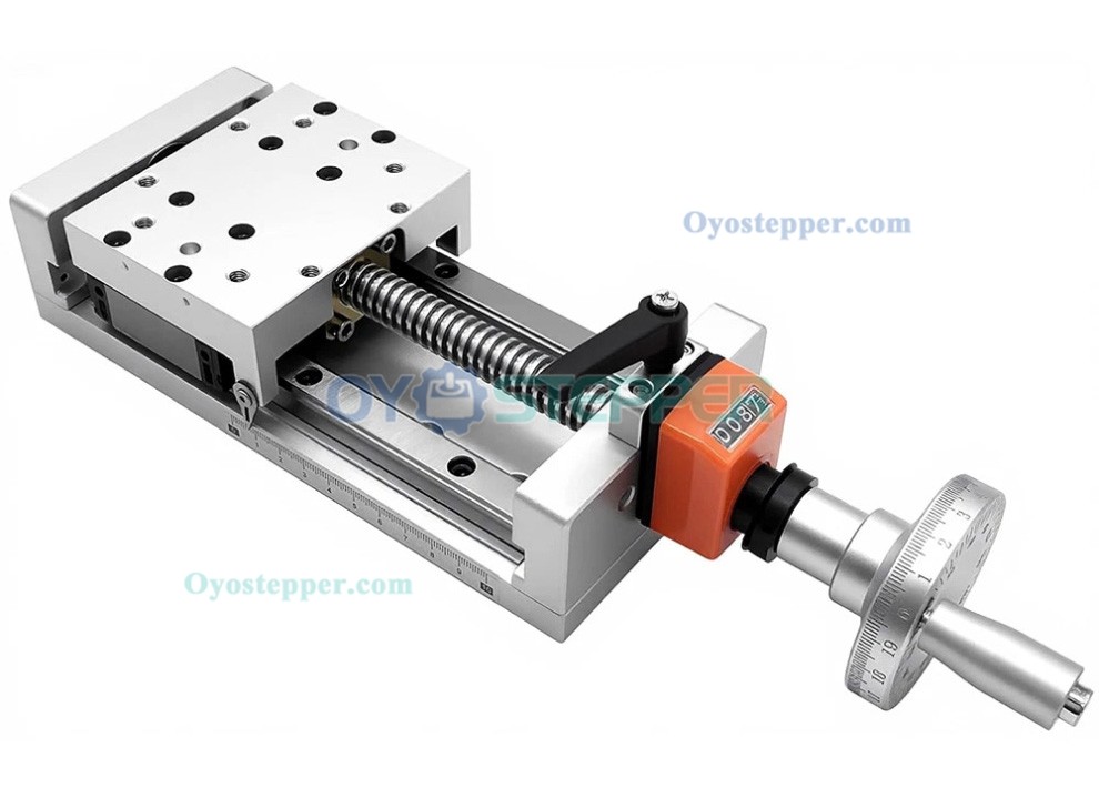 CNC Manual Slide Table Self-lock Digital Display Linear Module Z Position Stage Trapezoidal Screw Module