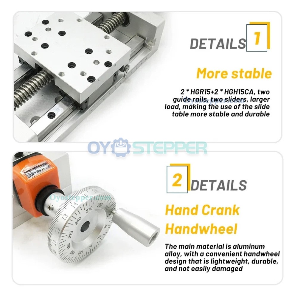 CNC Manual Slide Table Self-lock Digital Display Linear Module Z Position Stage Trapezoidal Screw Module