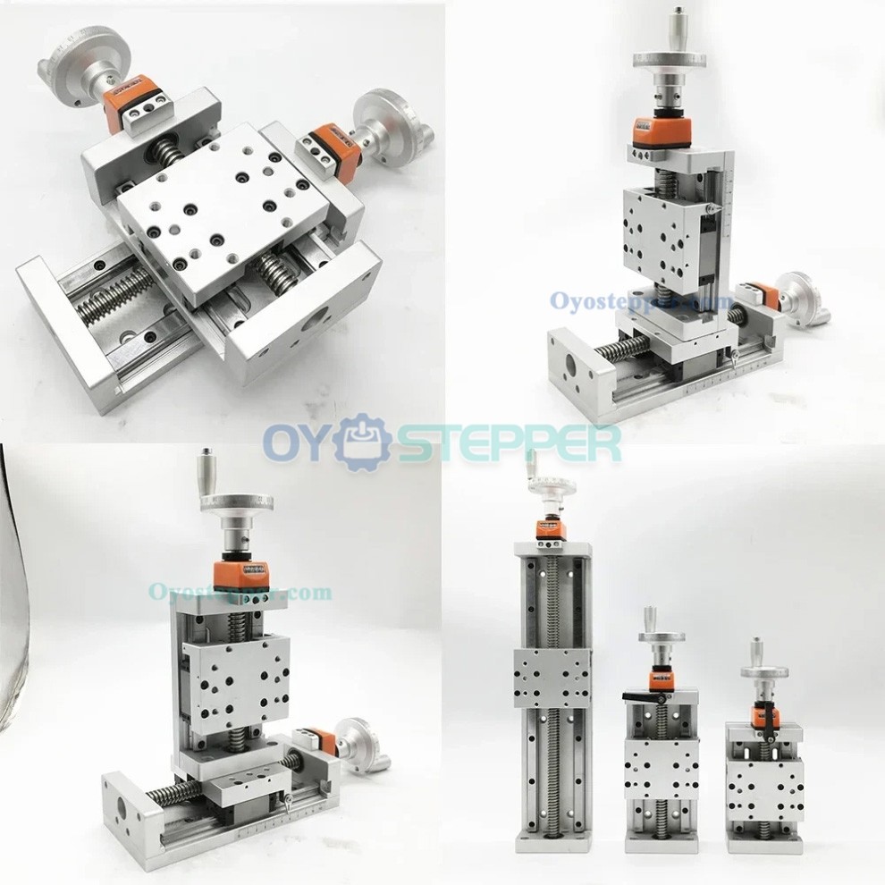 CNC Manual Slide Table Self-lock Digital Display Linear Module Z Position Stage Trapezoidal Screw Module
