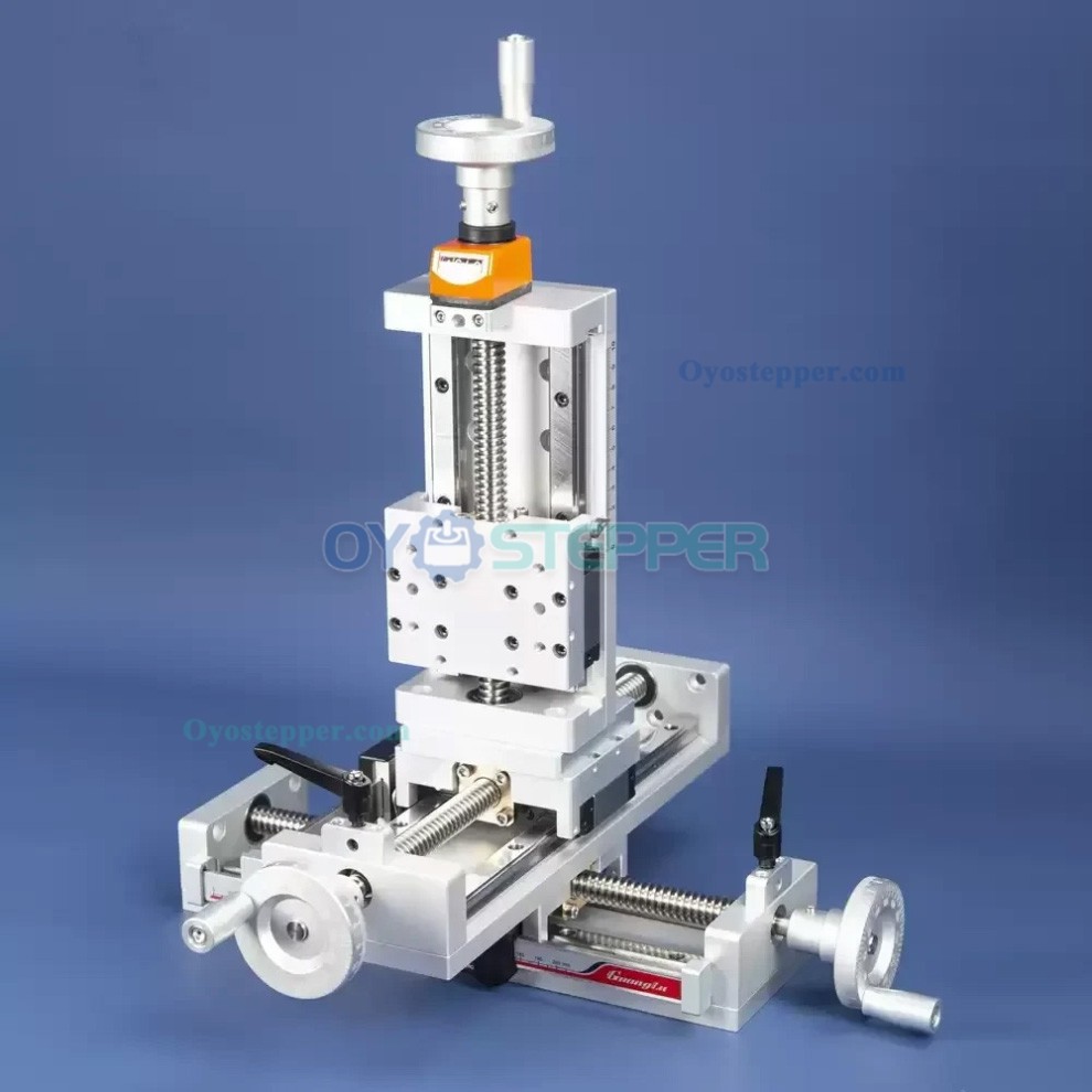 CNC Manual Slide Table Self-lock Digital Display Linear Module Z Position Stage Trapezoidal Screw Module