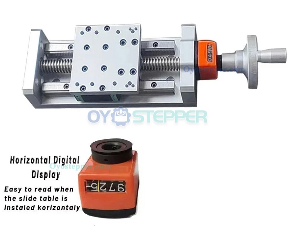 CNC Manual Slide Table Self-lock Digital Display Linear Module Z Position Stage Trapezoidal Screw Module