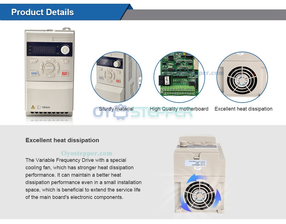 1.5KW CNC Air Cooled Spindle Motor 24000RPM 400Hz ER11+ 2HP VFD Variable Frequency Drive Inverter Kit
