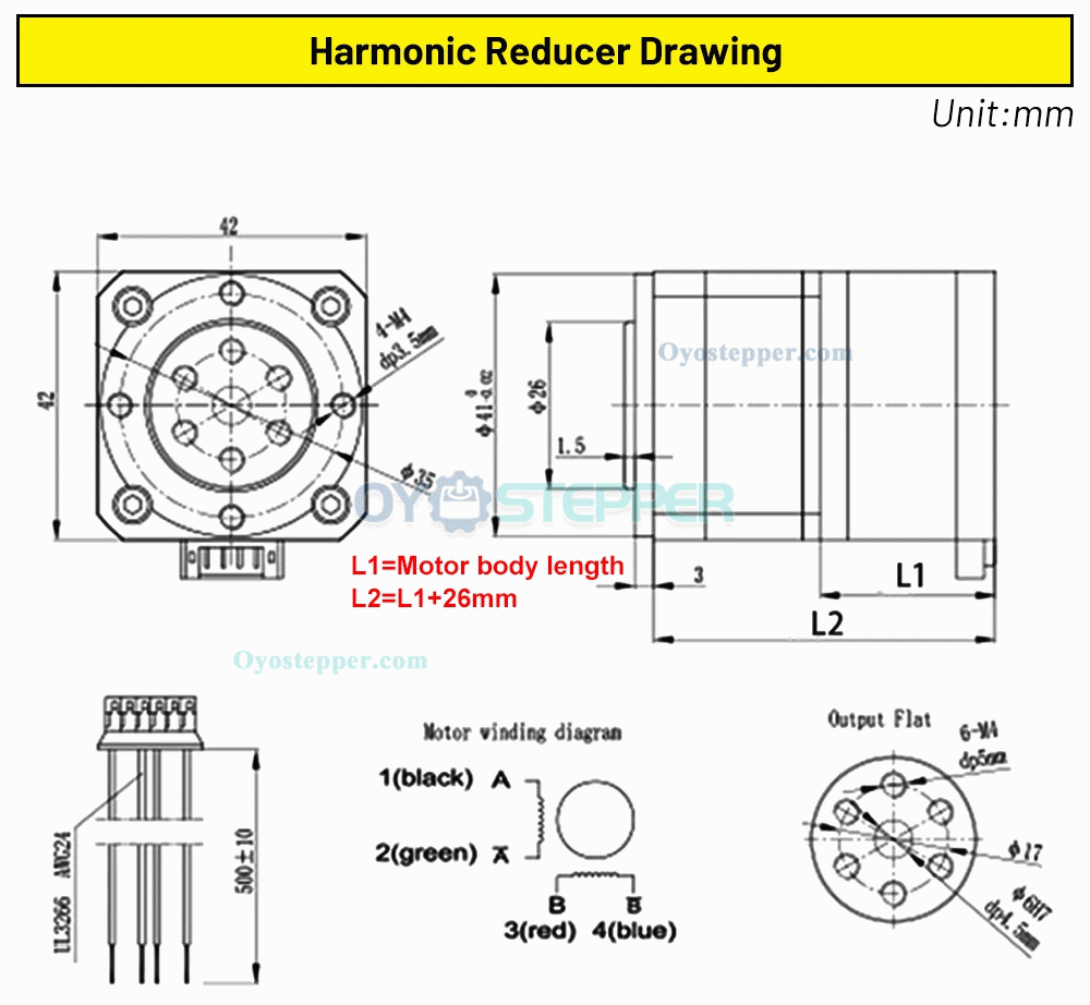 Neme 17 Stepper Motor + Harmonic Gear Speed Reducer + Stepper Driver Kit