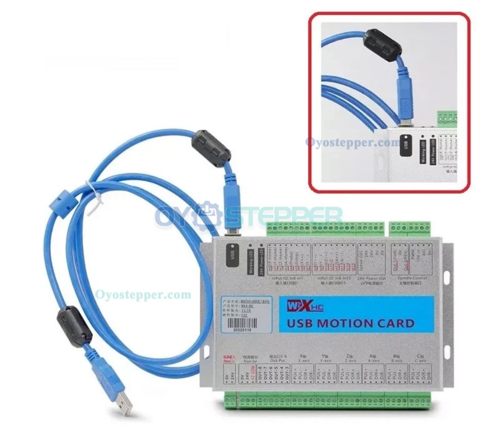 XHC 3 4 6 Axis CNC Mach4 Motion Controller Card 2000KHz USB Breakout Board XHC 3 4 6 Axis CNC Mach4 Motion Controller Card 2000KHz USB Breakout Board