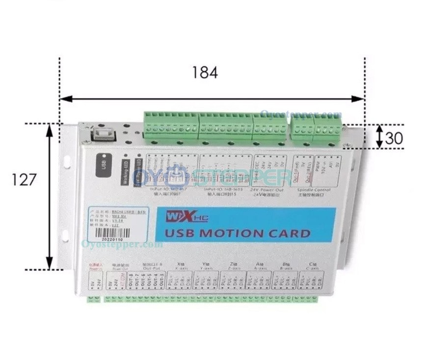 XHC 3 4 6 Axis CNC Mach4 Motion Controller Card 2000KHz USB Breakout Board XHC 3 4 6 Axis CNC Mach4 Motion Controller Card 2000KHz USB Breakout Board