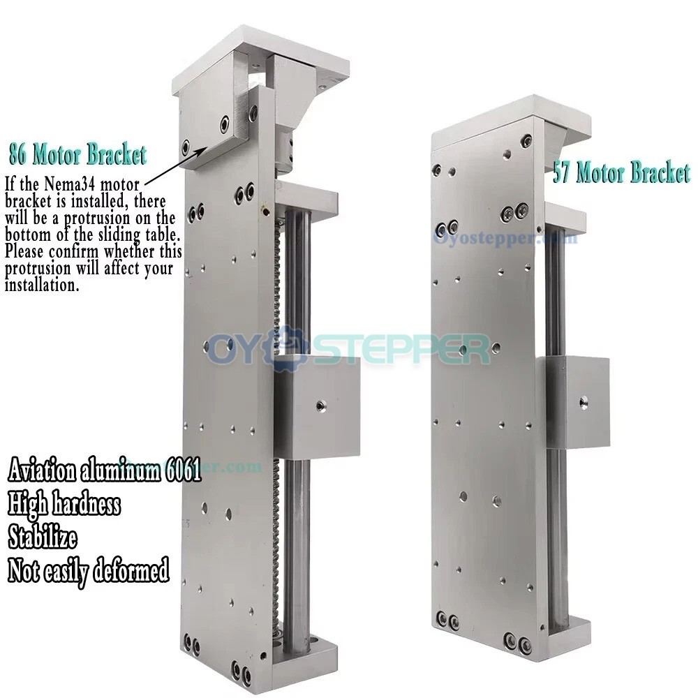 XYZ Axis CNC Sliding Table Linear Rail Guide Slide Stage Linear Motion Guide Fit Nema 23/34 XYZ Axis CNC Sliding Table Linear Rail Guide Slide Stage Linear Motion Guide Fit Nema 23/34