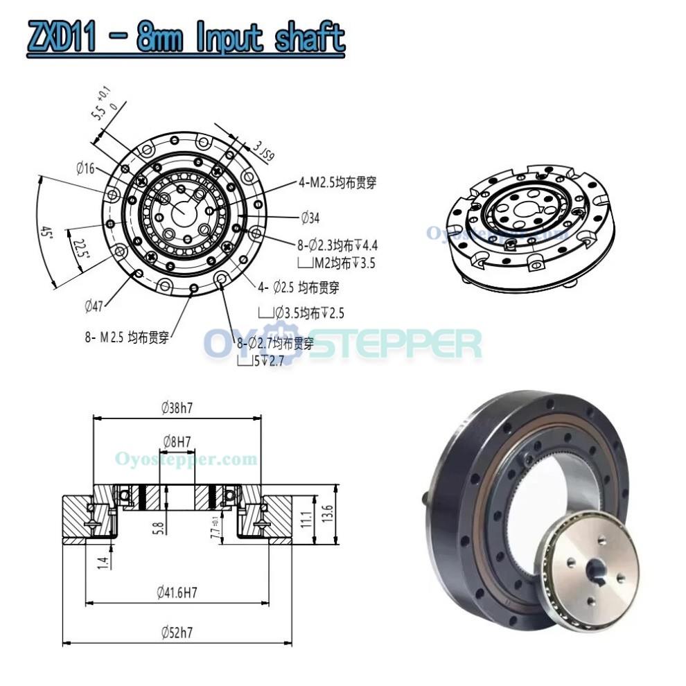 Buy ZXD/ZXZ Series Mini Harmonic Drive Ratio 30:1-100:1 Harmonic