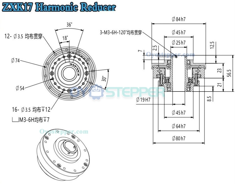 Buy ZXK Series Hollow Type Harmonic Drive Ratio 100:1/160:1