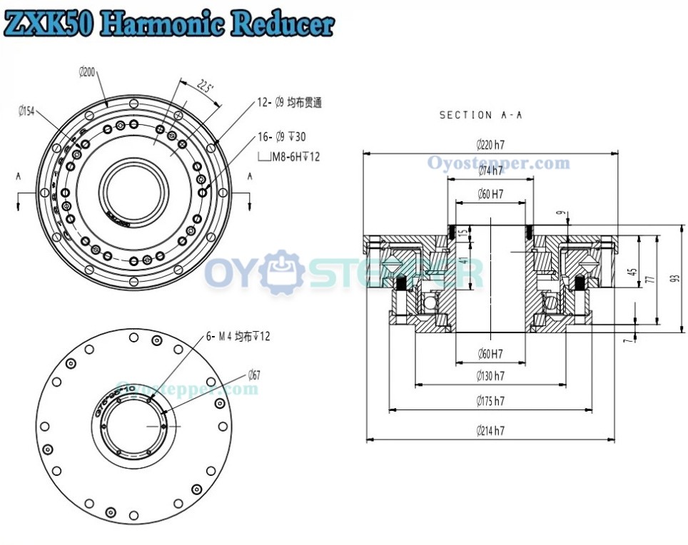 Buy ZXK Series Hollow Type Harmonic Drive Ratio 100:1/160:1