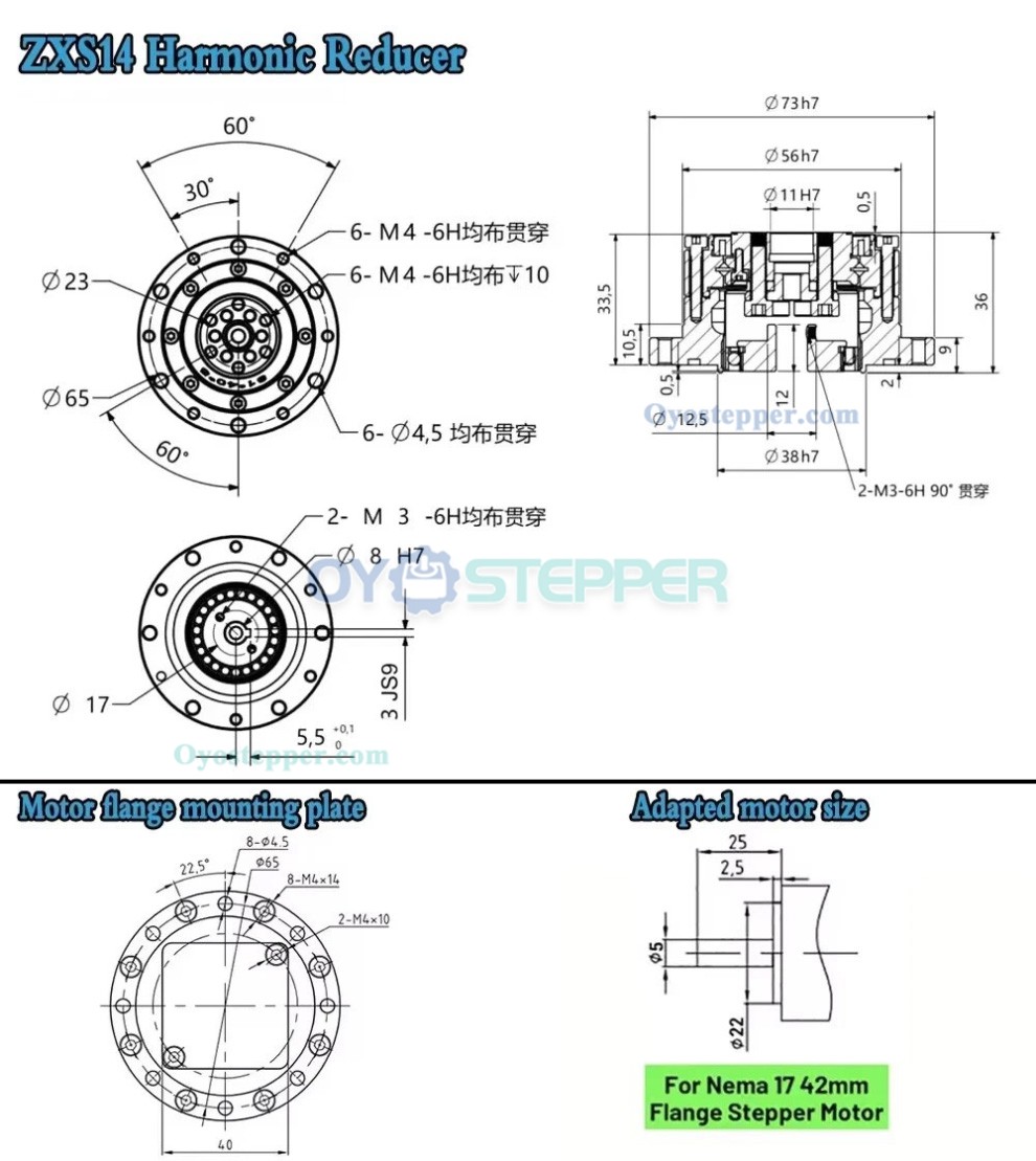 ZXS Series Harmonic Drive Gearbox Cup Type Ratio 30:1-160:1 Harmonic Gear Reducer for Stepper/ Servo Motor ZXS Series Harmonic Drive Gearbox Cup Type Ratio 30:1-160:1 Harmonic Gear Reducer for Stepper/ Servo Motor