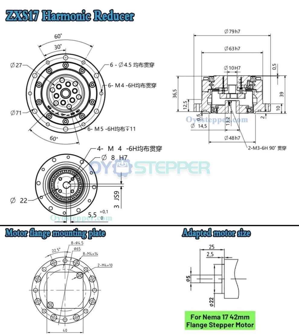 ZXS Series Harmonic Drive Gearbox Cup Type Ratio 30:1-160:1 Harmonic Gear Reducer for Stepper/ Servo Motor ZXS Series Harmonic Drive Gearbox Cup Type Ratio 30:1-160:1 Harmonic Gear Reducer for Stepper/ Servo Motor