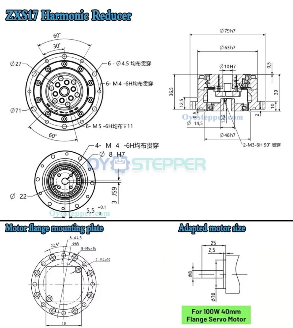 ZXS Series Harmonic Drive Gearbox Cup Type Ratio 30:1-160:1 Harmonic Gear Reducer for Stepper/ Servo Motor ZXS Series Harmonic Drive Gearbox Cup Type Ratio 30:1-160:1 Harmonic Gear Reducer for Stepper/ Servo Motor