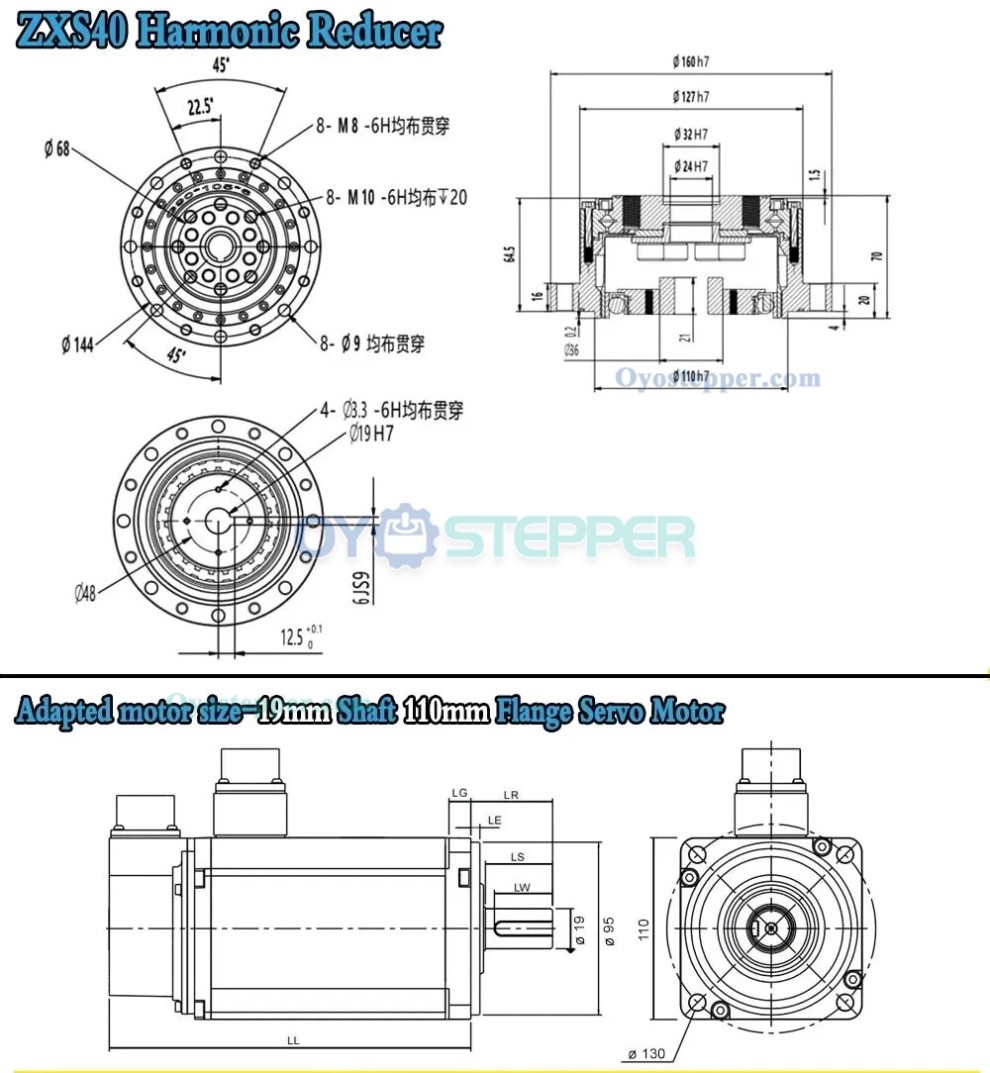 ZXS Series Harmonic Drive Gearbox Cup Type Ratio 30:1-160:1 Harmonic Gear Reducer for Stepper/ Servo Motor ZXS Series Harmonic Drive Gearbox Cup Type Ratio 30:1-160:1 Harmonic Gear Reducer for Stepper/ Servo Motor