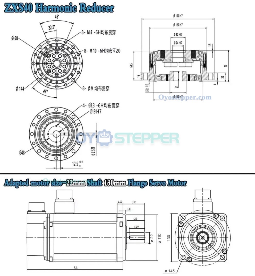 ZXS Series Harmonic Drive Gearbox Cup Type Ratio 30:1-160:1 Harmonic Gear Reducer for Stepper/ Servo Motor ZXS Series Harmonic Drive Gearbox Cup Type Ratio 30:1-160:1 Harmonic Gear Reducer for Stepper/ Servo Motor