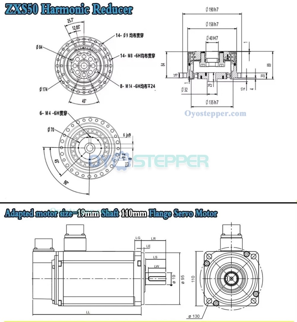 ZXS Series Harmonic Drive Gearbox Cup Type Ratio 30:1-160:1 Harmonic Gear Reducer for Stepper/ Servo Motor ZXS Series Harmonic Drive Gearbox Cup Type Ratio 30:1-160:1 Harmonic Gear Reducer for Stepper/ Servo Motor