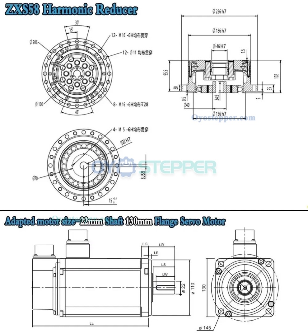 ZXS Series Harmonic Drive Gearbox Cup Type Ratio 30:1-160:1 Harmonic Gear Reducer for Stepper/ Servo Motor ZXS Series Harmonic Drive Gearbox Cup Type Ratio 30:1-160:1 Harmonic Gear Reducer for Stepper/ Servo Motor