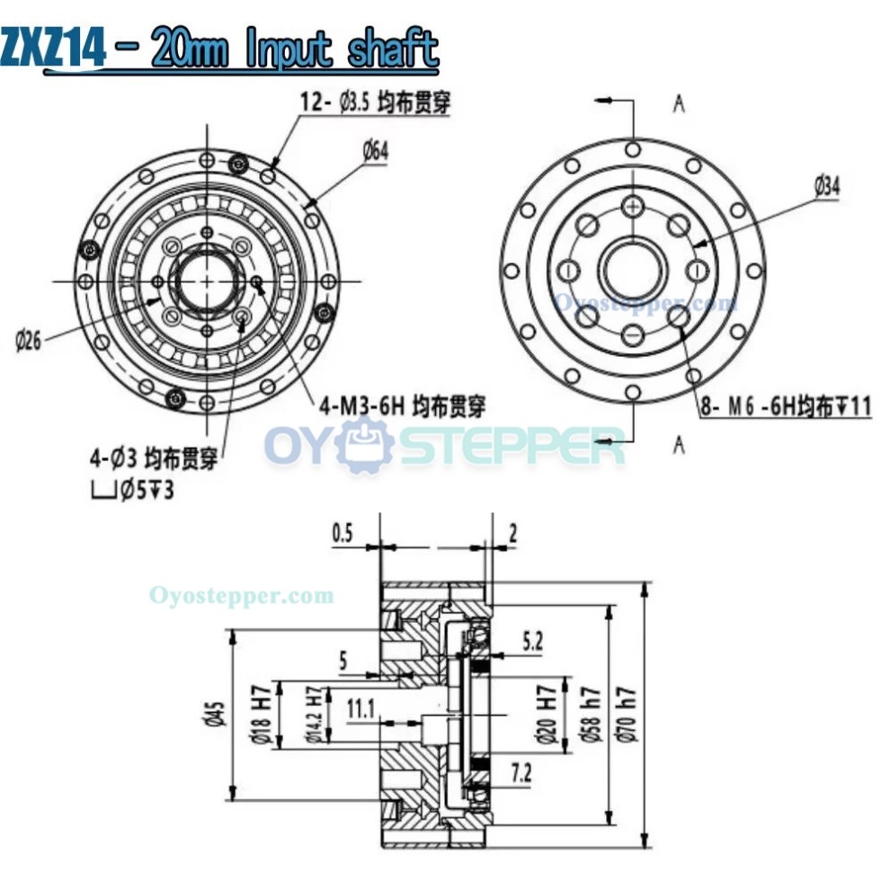 Buy ZXD/ZXZ Series Mini Harmonic Drive Ratio 30:1-100:1 Harmonic