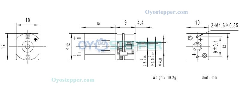 2Pcs 2.4V 5V Mini DC Gear Motor Permanent Magnet Brush PM DC Motor 0.5kg.cm 12mm*24mm