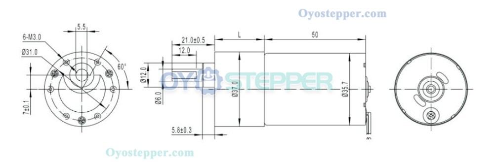 12V 24V Brushless DC Motor with Spur Gearbox High Speed BLDC Motor 4-850RPM 0.7-10kg.cm