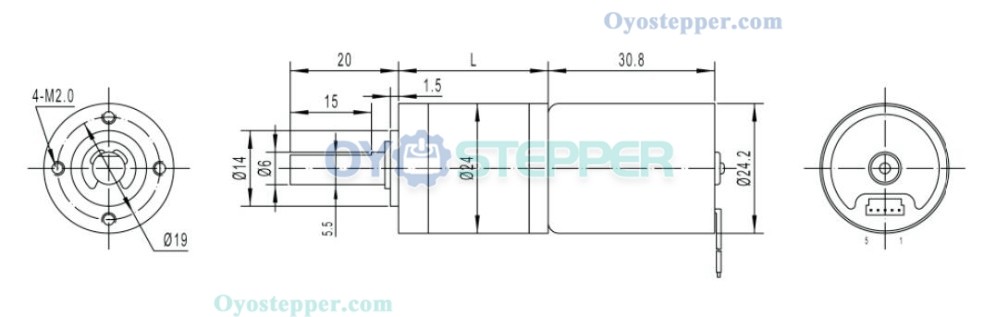 12V 24V BLDC Brushless DC Gear Motor Plantary Gearbox with Speed Controller 5.0kg.cm 24.4mm