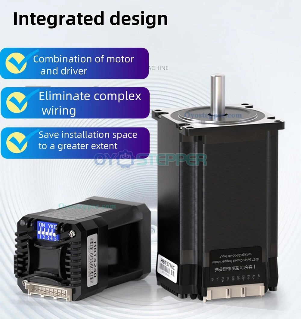 HBT57 Series Nema 23 Closed-loop Integrated Servo Stepper Motor 1.2N.m,2N.m,3N.m with Drive 1000 Line Encoder HBT57 Series Nema 23 Closed-loop Integrated Servo Stepper Motor 1.2N.m,2N.m,3N.m with Drive 1000 Line Encoder