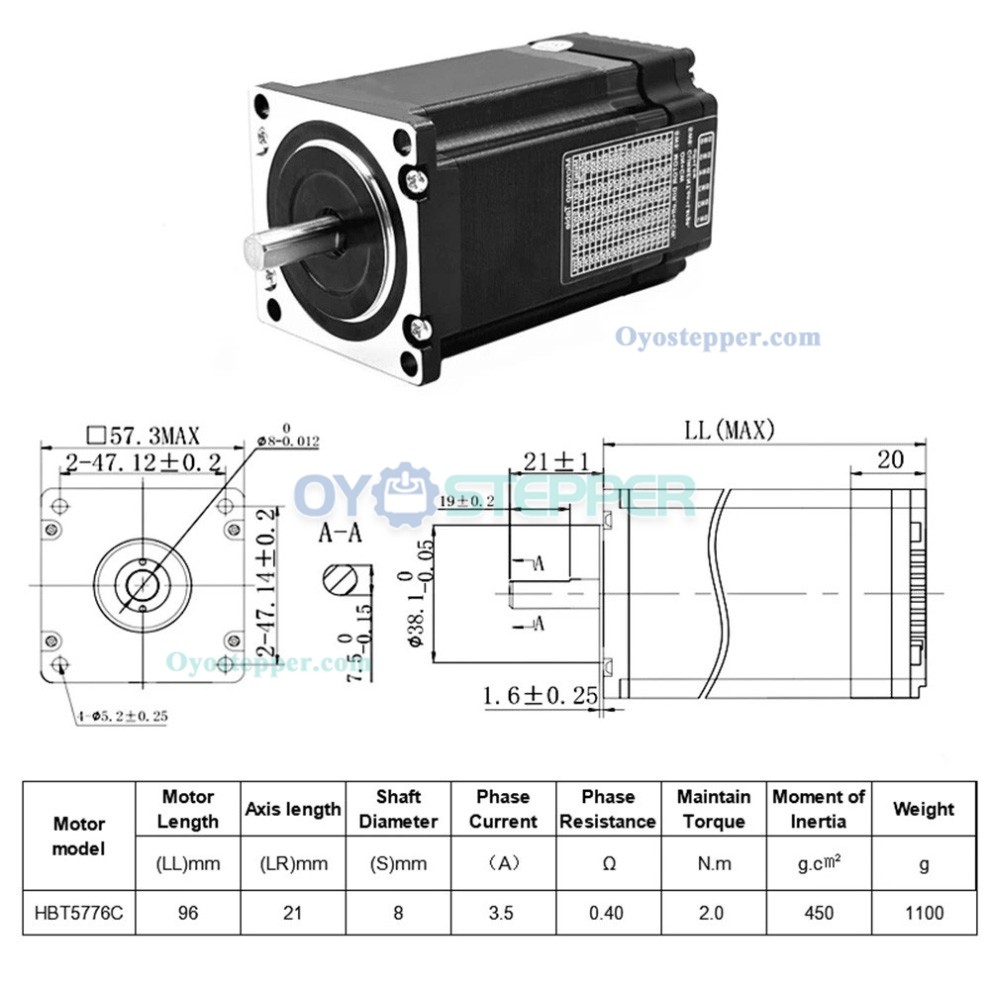 DLF Series Planetary Gearbox Gear Speed Reducer with 2Nm Integrated NEMA23 Stepper Motor Kit 14mm Output