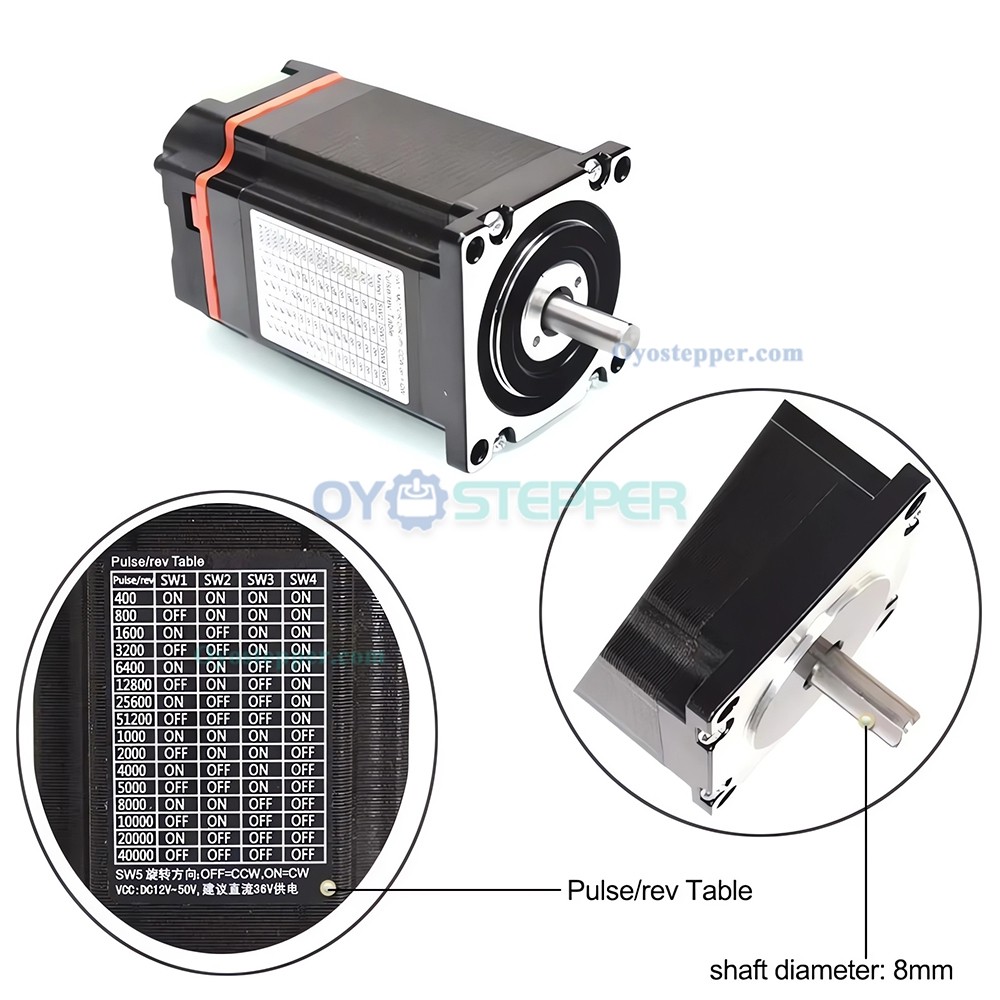 Nema23 Integrated Closed Loop Stepper Motor 1.2Nm-3Nm with Drive & Encoder Hybrid Servo Motor Nema23 Integrated Closed Loop Stepper Motor 1.2Nm-3Nm with Drive & Encoder Hybrid Servo Motor