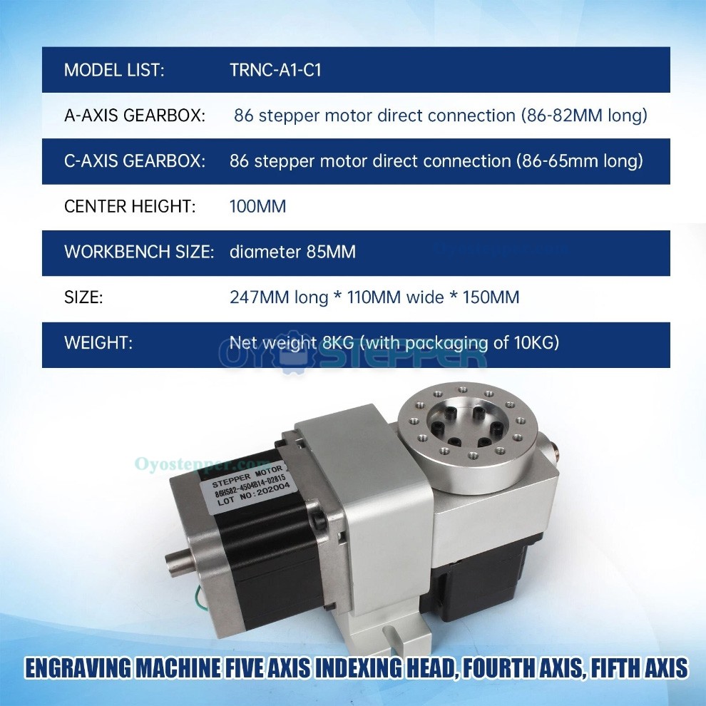 TRNC-A1-C1 CNC 4th 5th A C Rotary Axis Gearbox 50:1 Harmonic Drive Reducer Dividing Head TRNC-A1-C1 CNC 4th 5th A C Rotary Axis Gearbox 50:1 Harmonic Drive Reducer Dividing Head