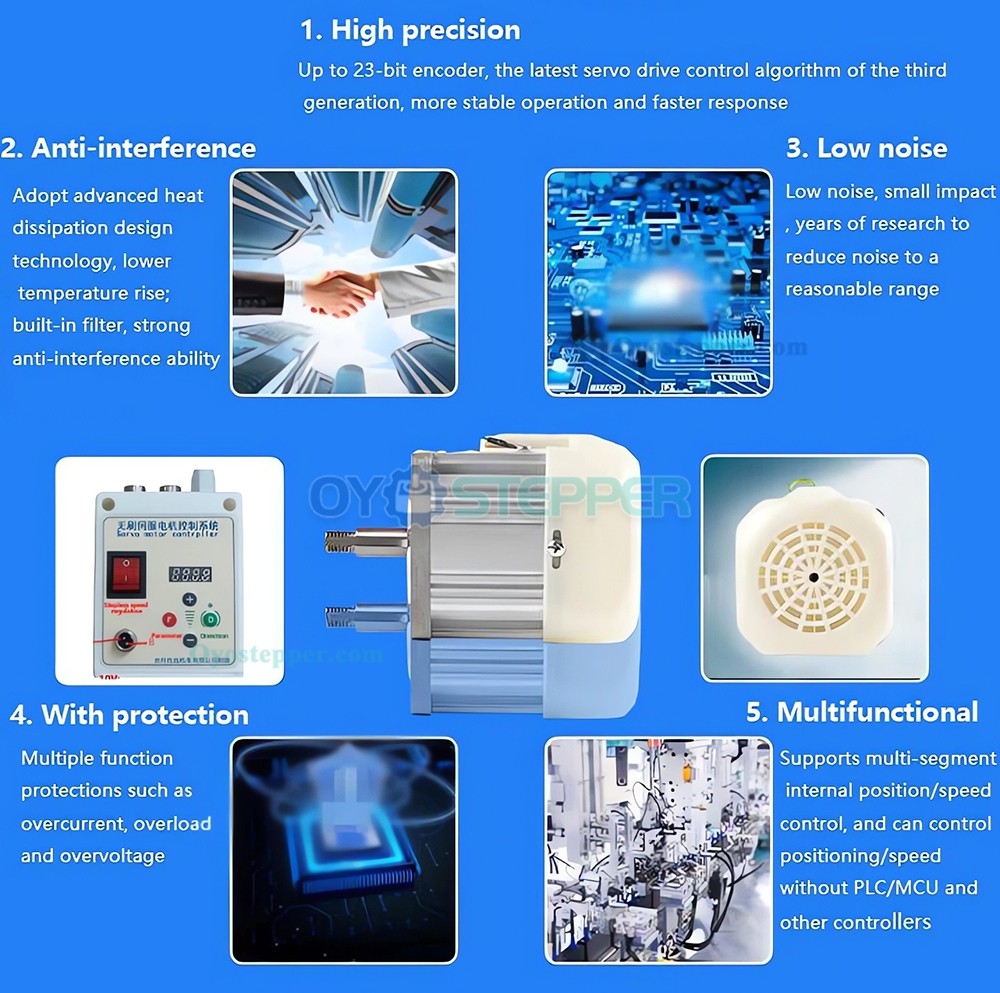 550W / 750W / 1.1KW / 1.5KW / 2.2KW 1.85 Nm-6.85 Nm Brushless AC Servo Motor with Speed Controller CNC Kit 550W / 750W / 1.1KW / 1.5KW / 2.2KW 1.85 Nm-6.85 Nm Brushless AC Servo Motor with Speed Controller CNC Kit